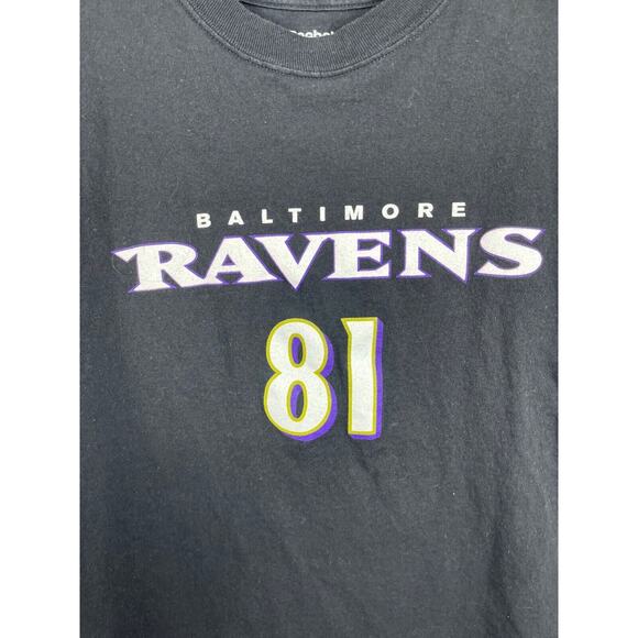 Reebok Baltimore Ravens Shirt Boy's L Black NFL Football 81 Anquan Boldin - Picture 3 of 8